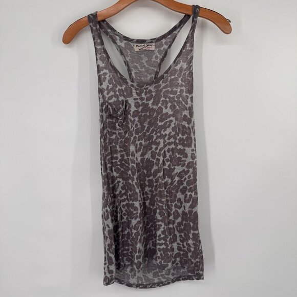 Michael Stars Womens Leopard  2 pc shirt jacket knit  Long Sleeve Top one size - Picture 11 of 14